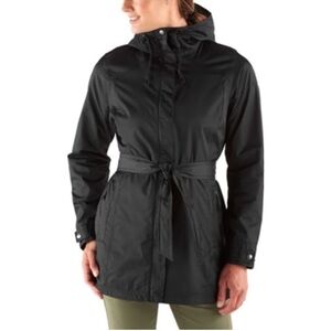 Columbia Pardon My Trench Jacket Medium Black Omni-Shield Water Resistant Coat